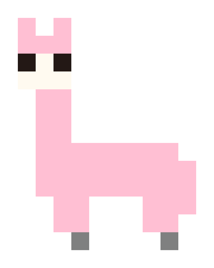 Pink alpaca pixel images