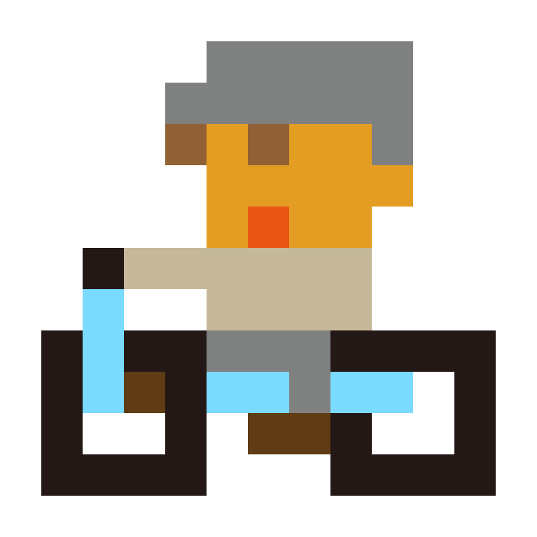 Boy Riding a Bicycle pixel images