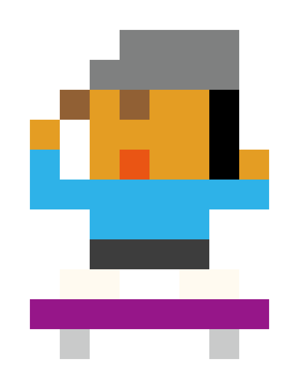 Girl Skateboarding pixel images