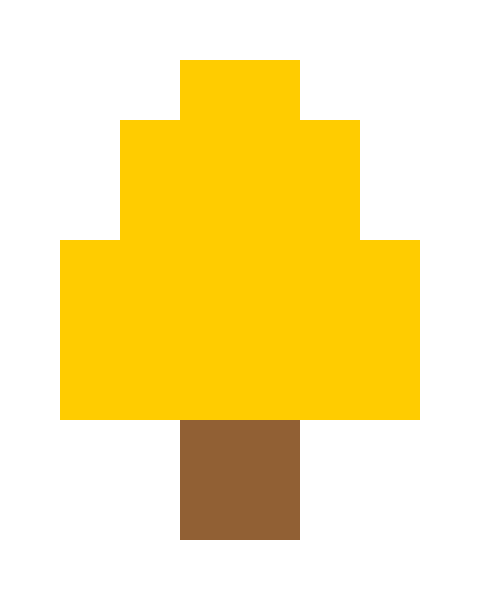 Yellow tree (large) pixel images