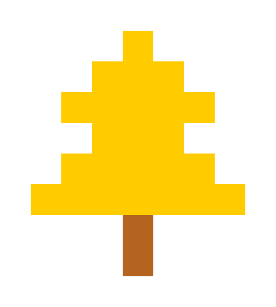 Yellow tall tree pixel images