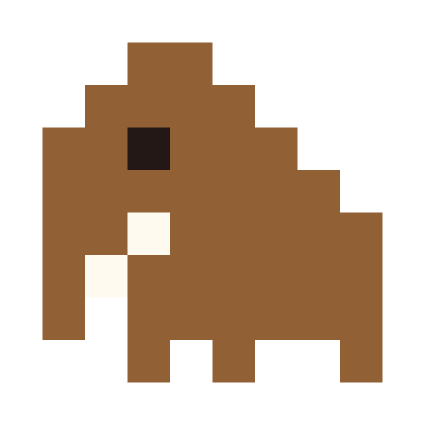 褐猛犸象像素图片