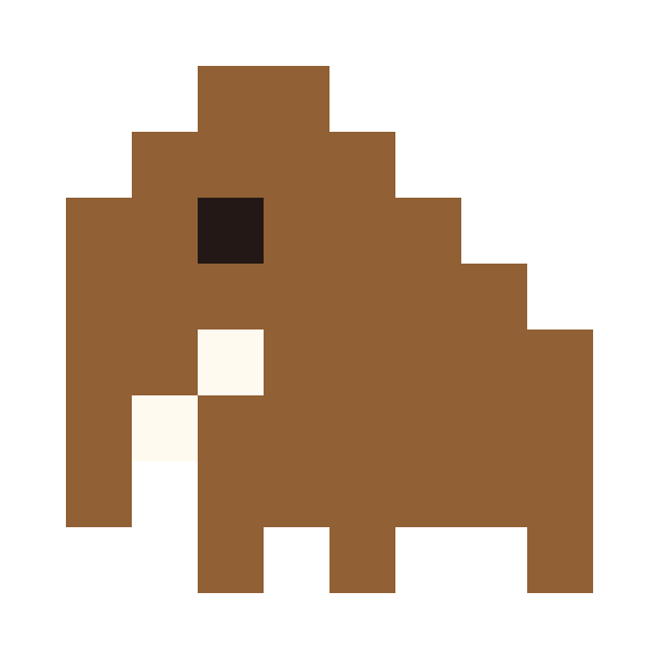 Brown mammoth pixel images
