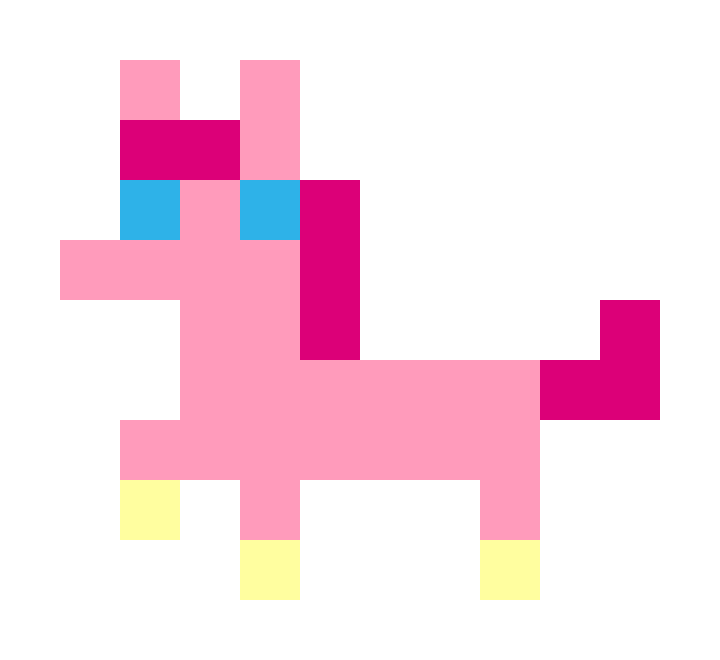 Pink horse pixel images