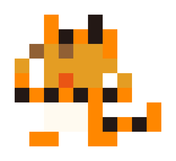 老虎服装（橙色） pixel images