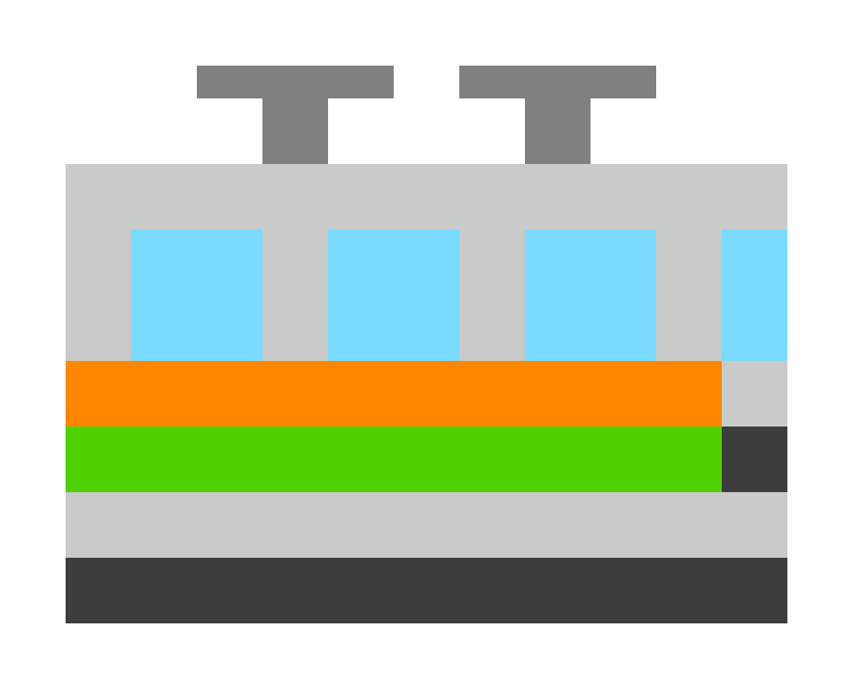 Train (trailing car) pixel images