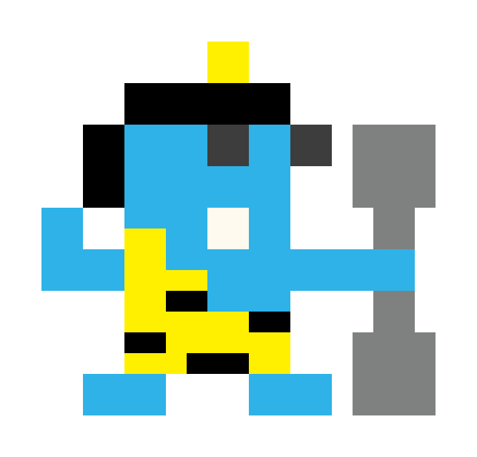 Blue Ghost pixel images