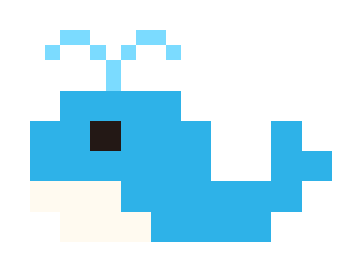 whale pixel images