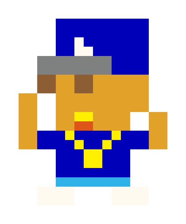 B-BOY dressed in blue pixel images