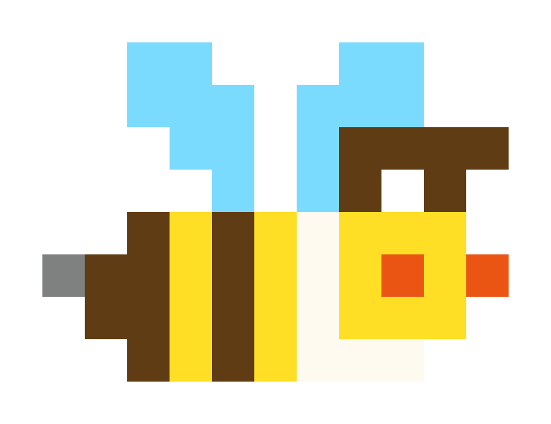 Sideways wasps pixel images