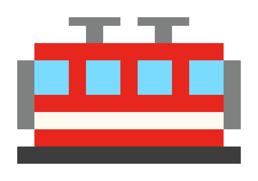 Train (intermediate car) pixel images