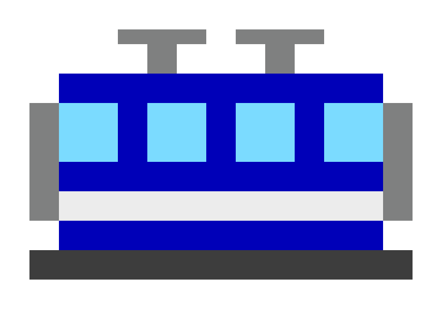 Train (intermediate car) pixel images