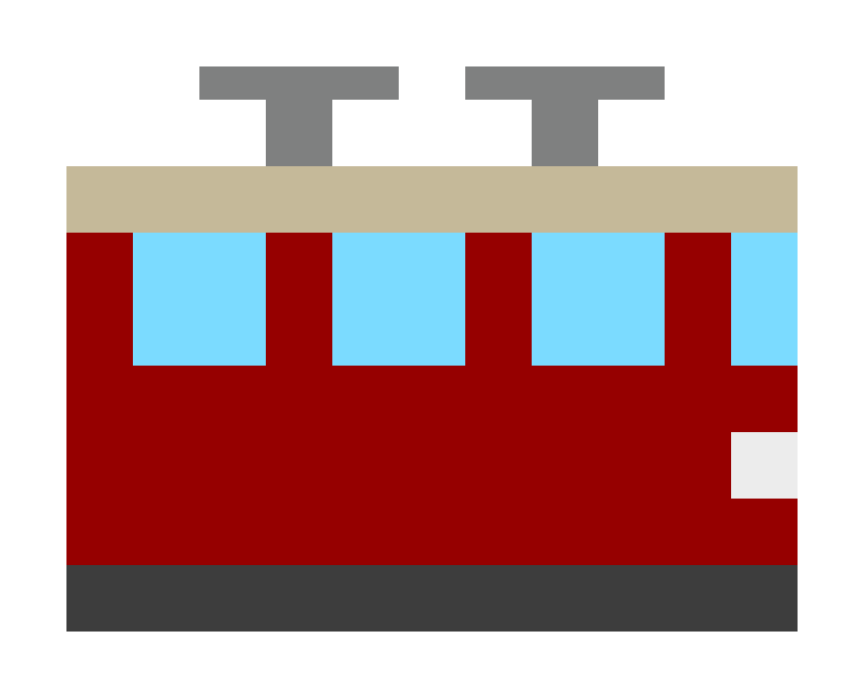 Train (trailing car) pixel images