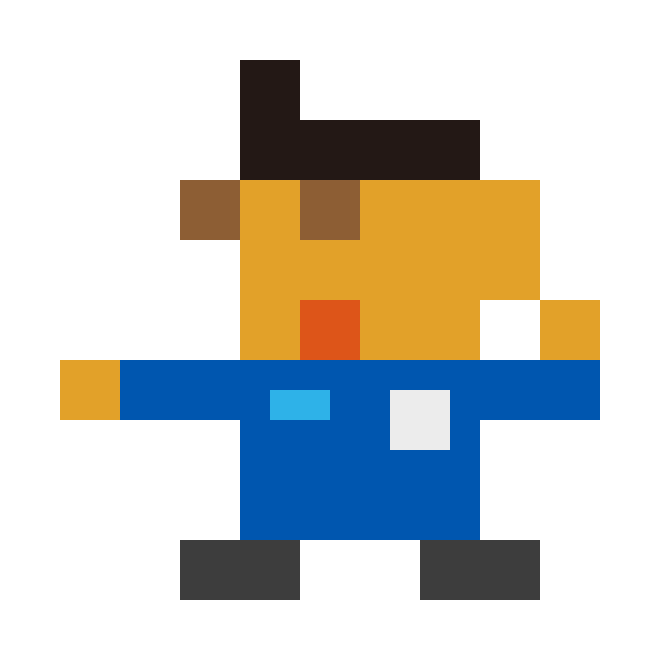 Astronaut in workwear pixel images