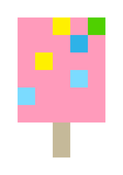 拉面冰淇淋（草莓） pixel images