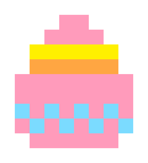 Pink Easter Eggs pixel images