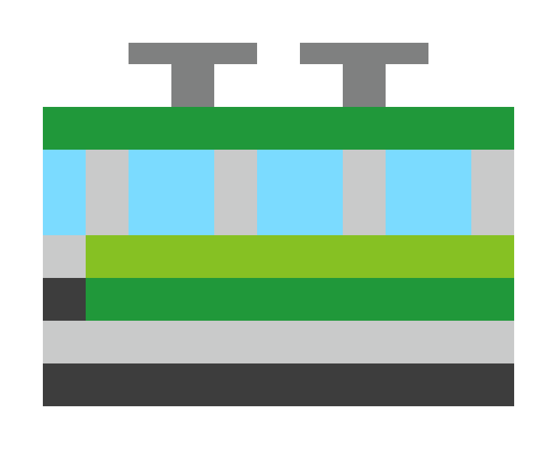 Train (first car) pixel images