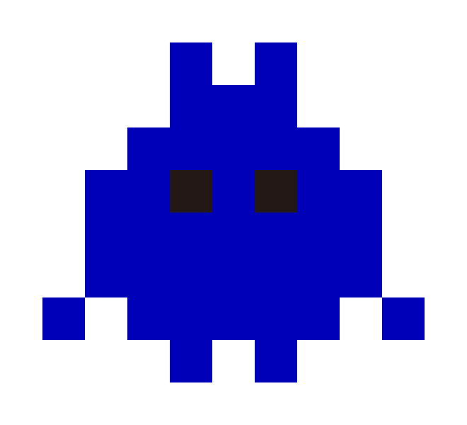 Blue Alien pixel images