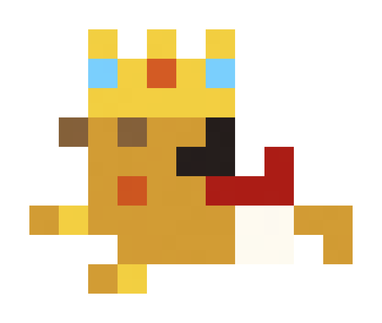 The Flying Naked King pixel images