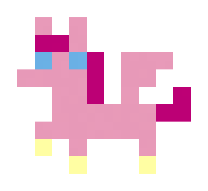 粉色飞马像素图片