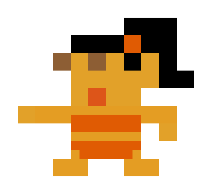 比基尼女孩橙色像素图片