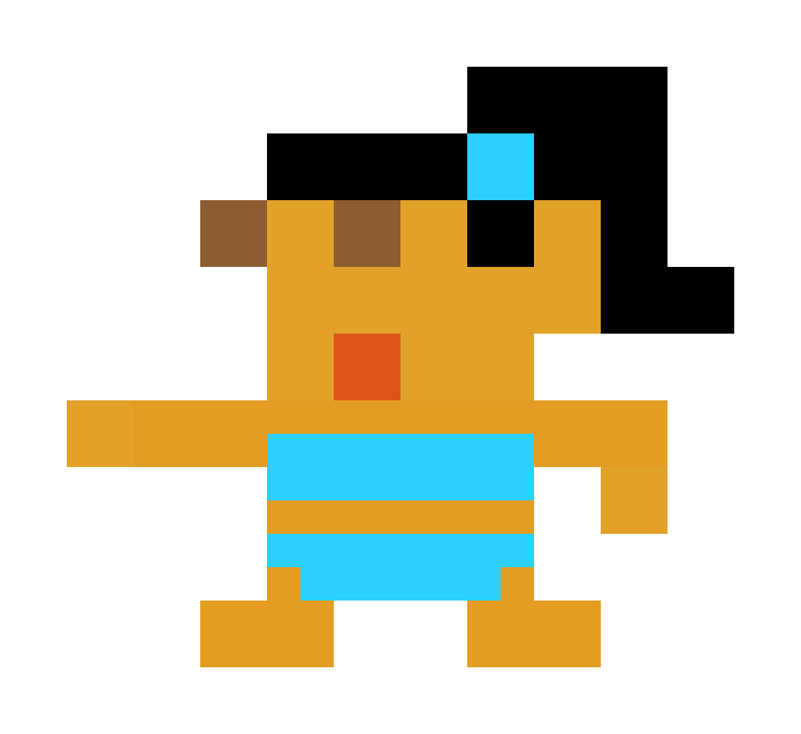 比基尼女孩浅蓝色像素图片